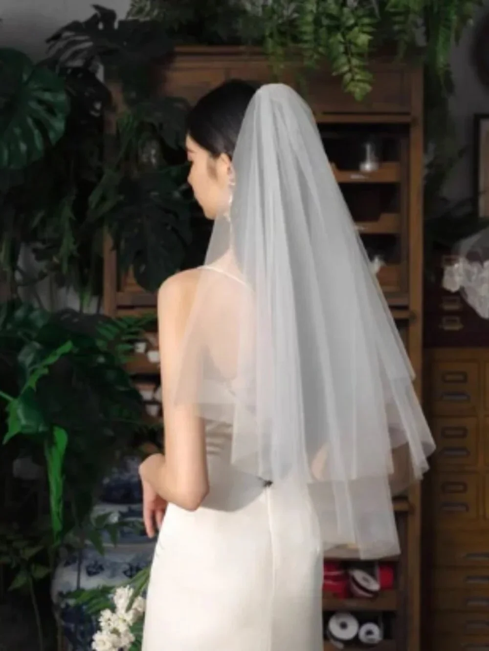 Two Tier Short Wedding Veil